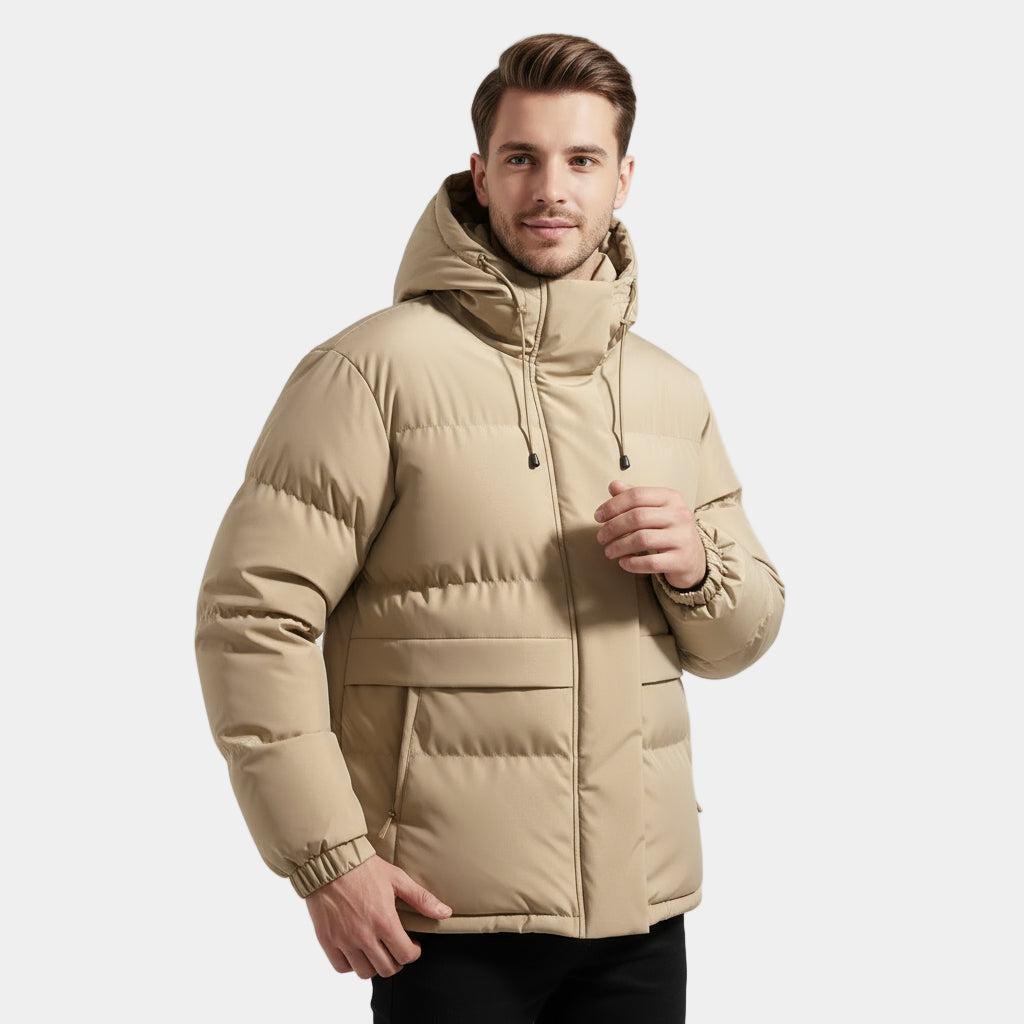 Men's Waterproof Performance Puffer Jacket - Insulated Winter Coat for Outdoor Activities