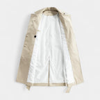 Men's Waterproof Trench Coat - Double-Front Design with Belt and Wide Lapels for Performance and Style