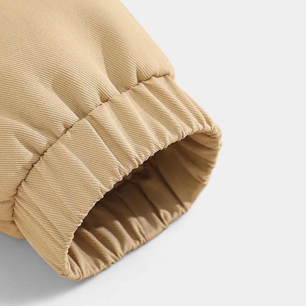 Men's Waterproof Twill Harrington Jacket with Fleece Lining for Cold Weather Wear