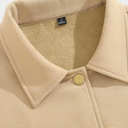 Men's Waterproof Twill Harrington Jacket with Fleece Lining for Cold Weather Wear