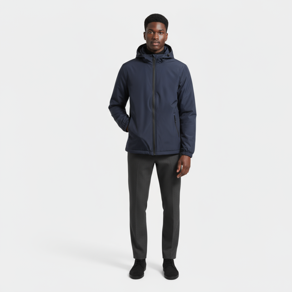 Men's Waterproof Windbreaker Jacket - Lightweight, Breathable Design for Outdoor Activities