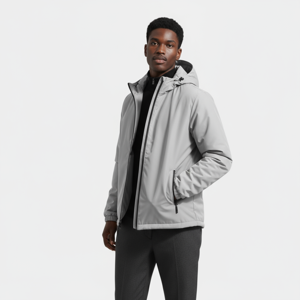 Men's Waterproof Windbreaker Jacket - Lightweight, Breathable Design for Outdoor Activities