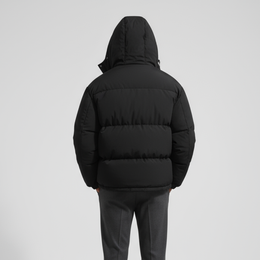 Men's Waterproof Windproof Down Puffer Jacket for Winter Outdoor Activities