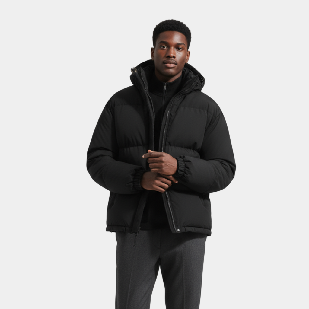 Men's Waterproof Windproof Down Puffer Jacket for Winter Outdoor Activities