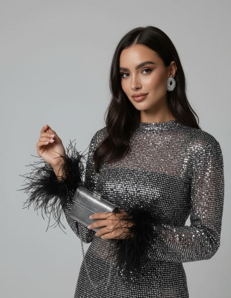 Mini Cocktail Dress for Parties - Elegant Fit and Flare Design - Perfect for Evening Events and Celebrations