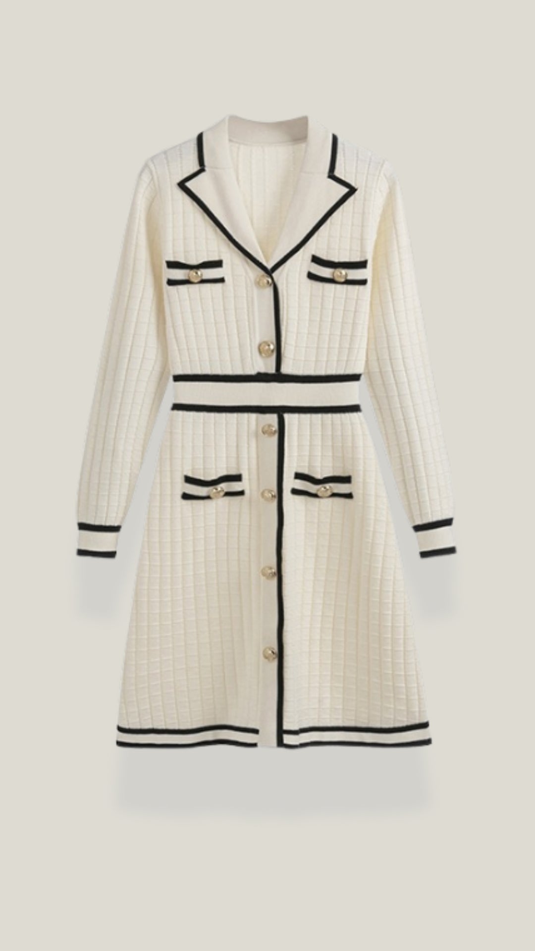 Mini Dress with Contrast Trim - Lightweight Fabric, Casual Style for Everyday Wear