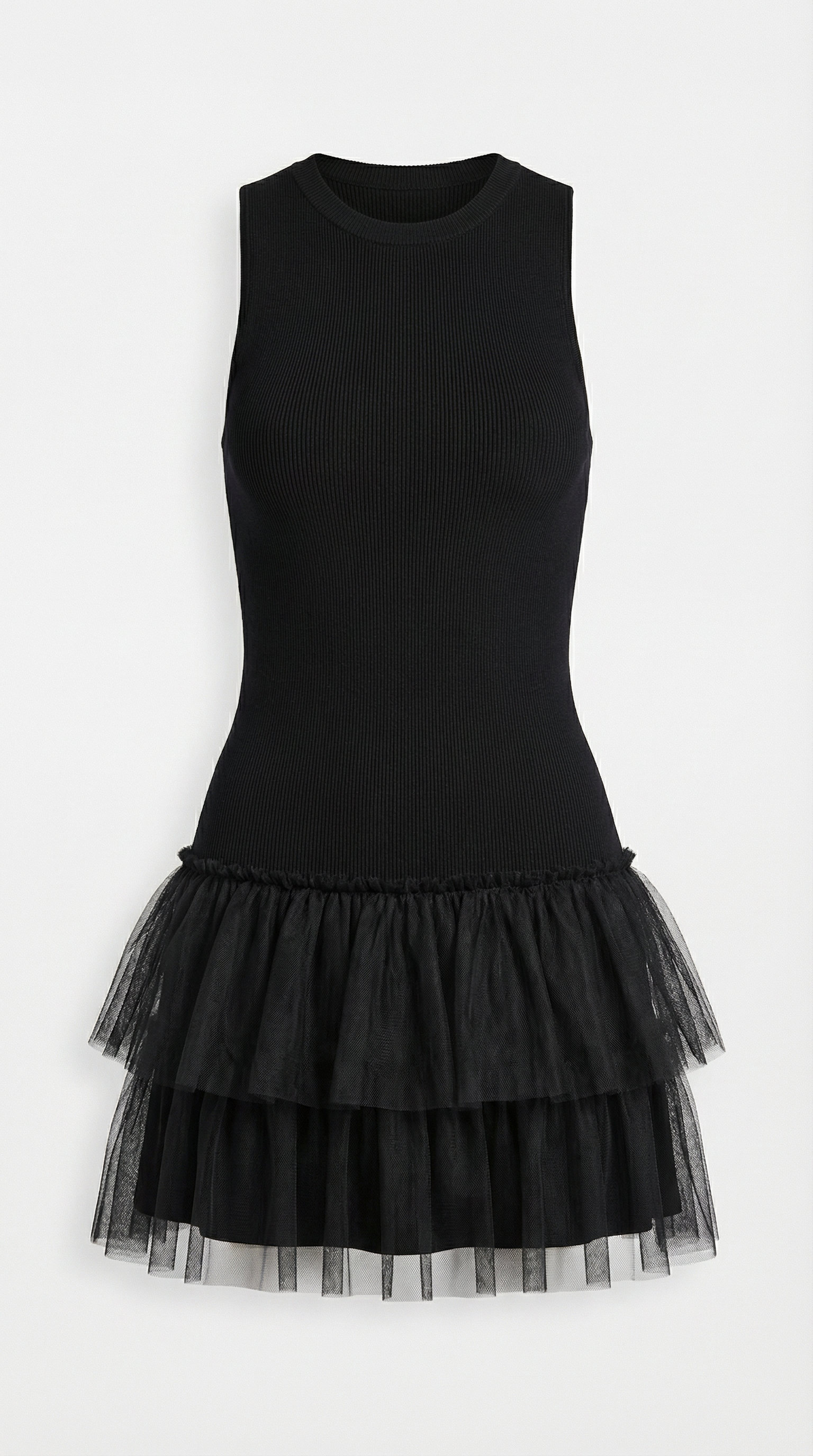 Mini Tulle Dress with High Neck Design for Special Occasions and Parties