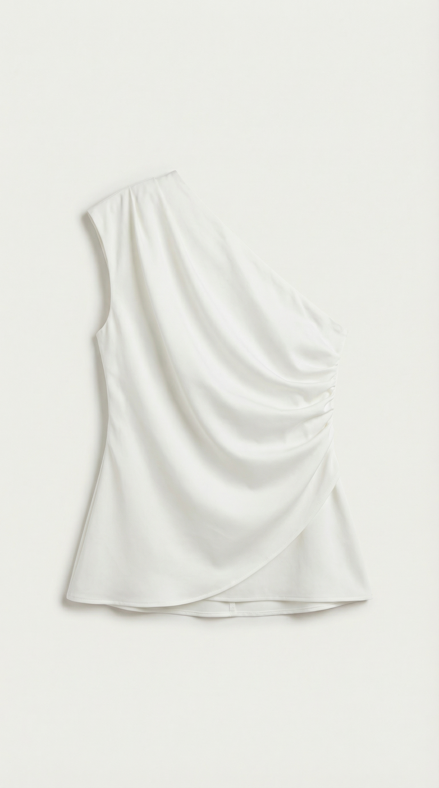 One-Shoulder Sleeveless Top - Lightweight Fabric - Casual Wear - Perfect for Summer Outings