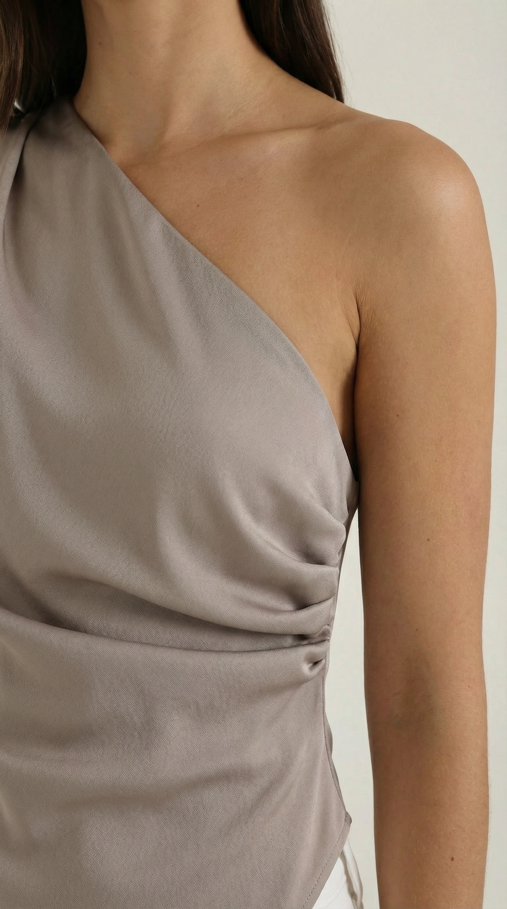 One-Shoulder Sleeveless Top - Lightweight Fabric - Casual Wear - Perfect for Summer Outings