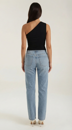 One-Shoulder Sleeveless Top for Women - Lightweight Fabric, Casual Style, Perfect for Summer Outings and Events