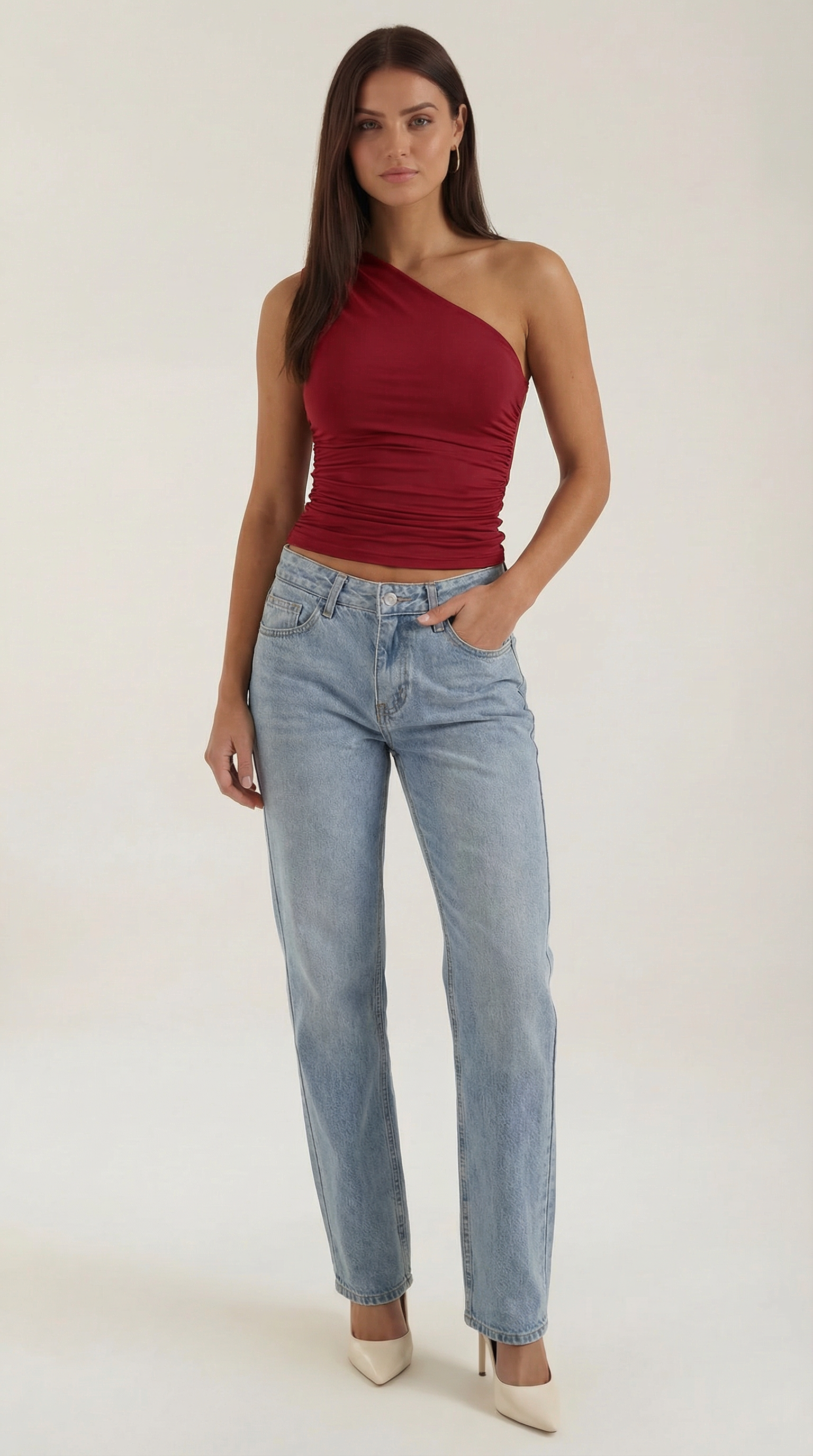 One-Shoulder Sleeveless Top for Women - Lightweight Fabric, Casual Style, Perfect for Summer Outings and Events