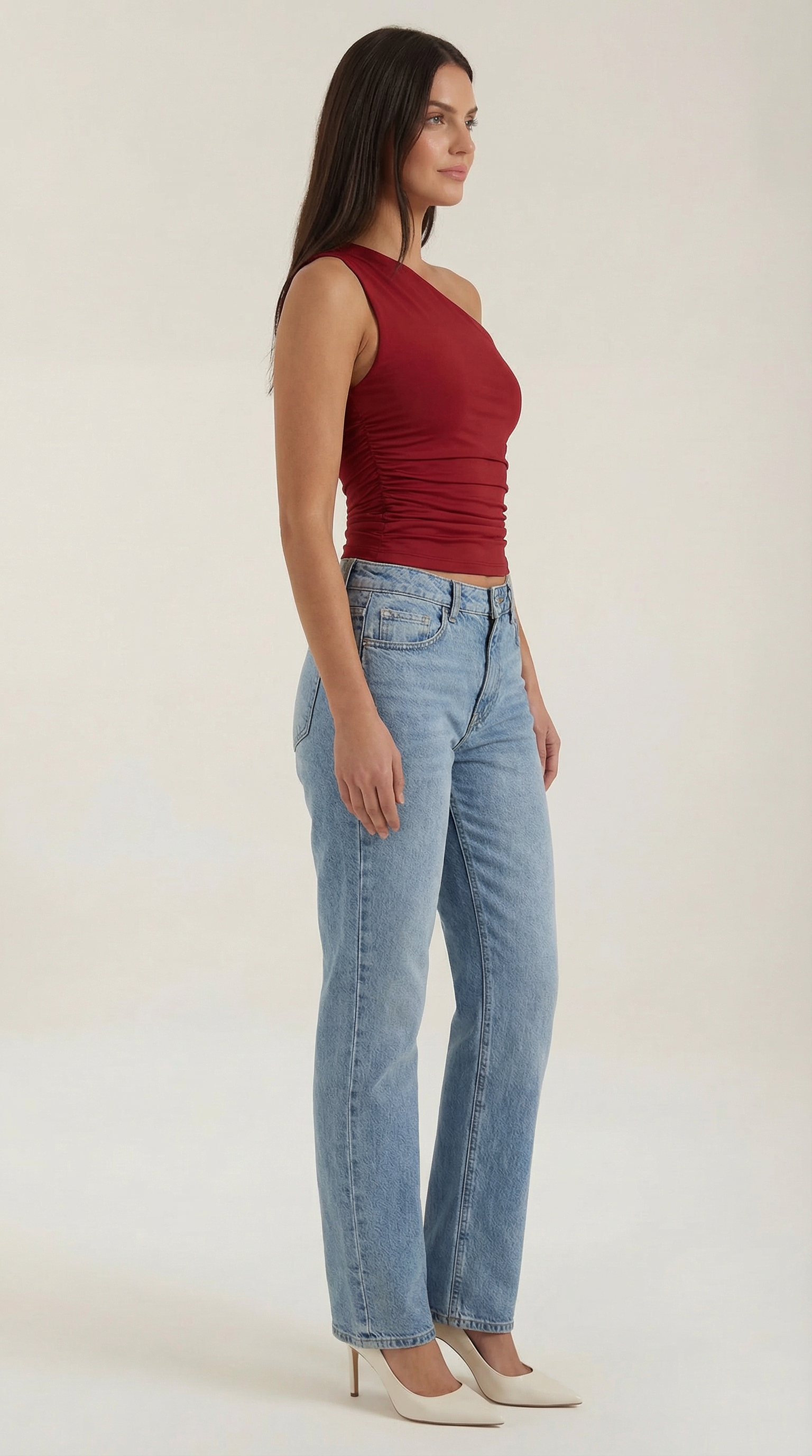 One-Shoulder Sleeveless Top for Women - Lightweight Fabric, Casual Style, Perfect for Summer Outings and Events