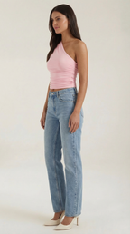 One-Shoulder Sleeveless Top for Women - Lightweight Fabric, Casual Style, Perfect for Summer Outings and Events