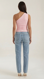 One-Shoulder Sleeveless Top for Women - Lightweight Fabric, Casual Style, Perfect for Summer Outings and Events