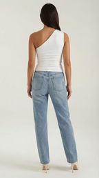 One-Shoulder Sleeveless Top for Women - Lightweight Fabric, Casual Style, Perfect for Summer Outings and Events