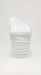 One-Shoulder Sleeveless Top for Women - Lightweight Fabric, Casual Style, Perfect for Summer Outings and Events