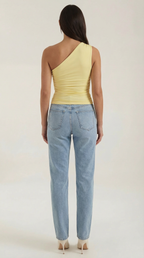 One-Shoulder Sleeveless Top for Women - Lightweight Fabric, Casual Style, Perfect for Summer Outings and Events