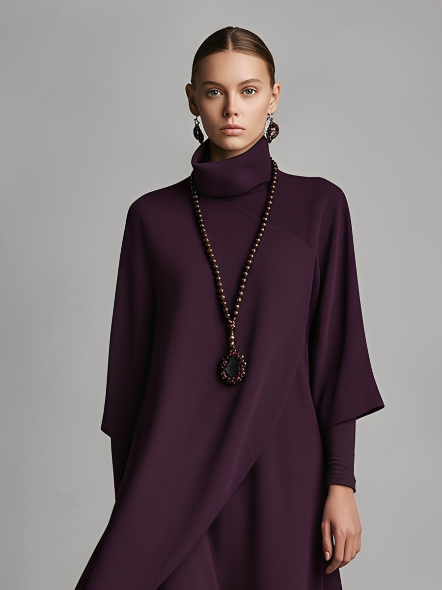 Plum Cotton-Blend Jersey Maxi Dress Women UK – Wedding Guest Garden Party Evening Gown