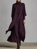 Plum Cotton-Blend Jersey Maxi Dress Women UK – Wedding Guest Garden Party Evening Gown