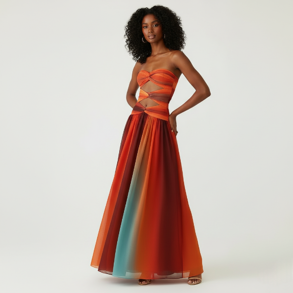 Prom Maxi Dress for Women - Elegant Lucy Style - Lightweight Fabric - Formal Evening Wear - Available in Multiple Colors