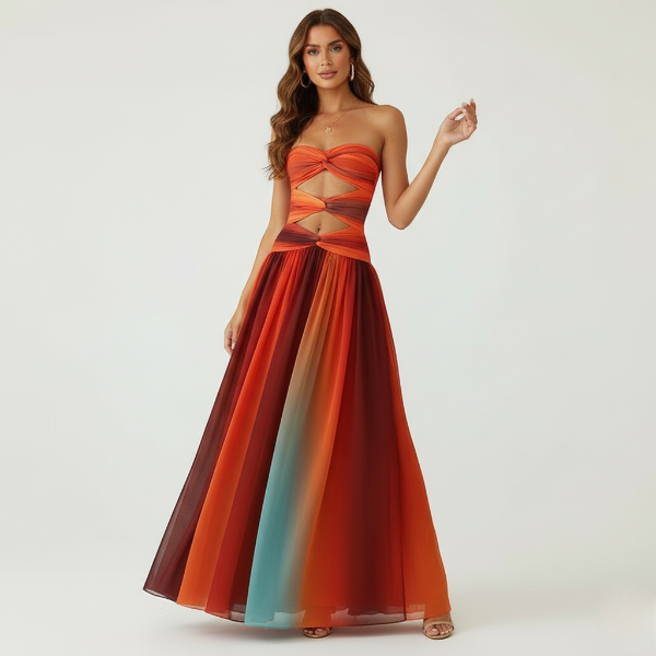 Prom Maxi Dress for Women - Elegant Lucy Style - Lightweight Fabric - Formal Evening Wear - Available in Multiple Colors