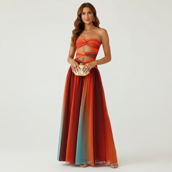 Prom Maxi Dress for Women - Elegant Lucy Style - Lightweight Fabric - Formal Evening Wear - Available in Multiple Colors