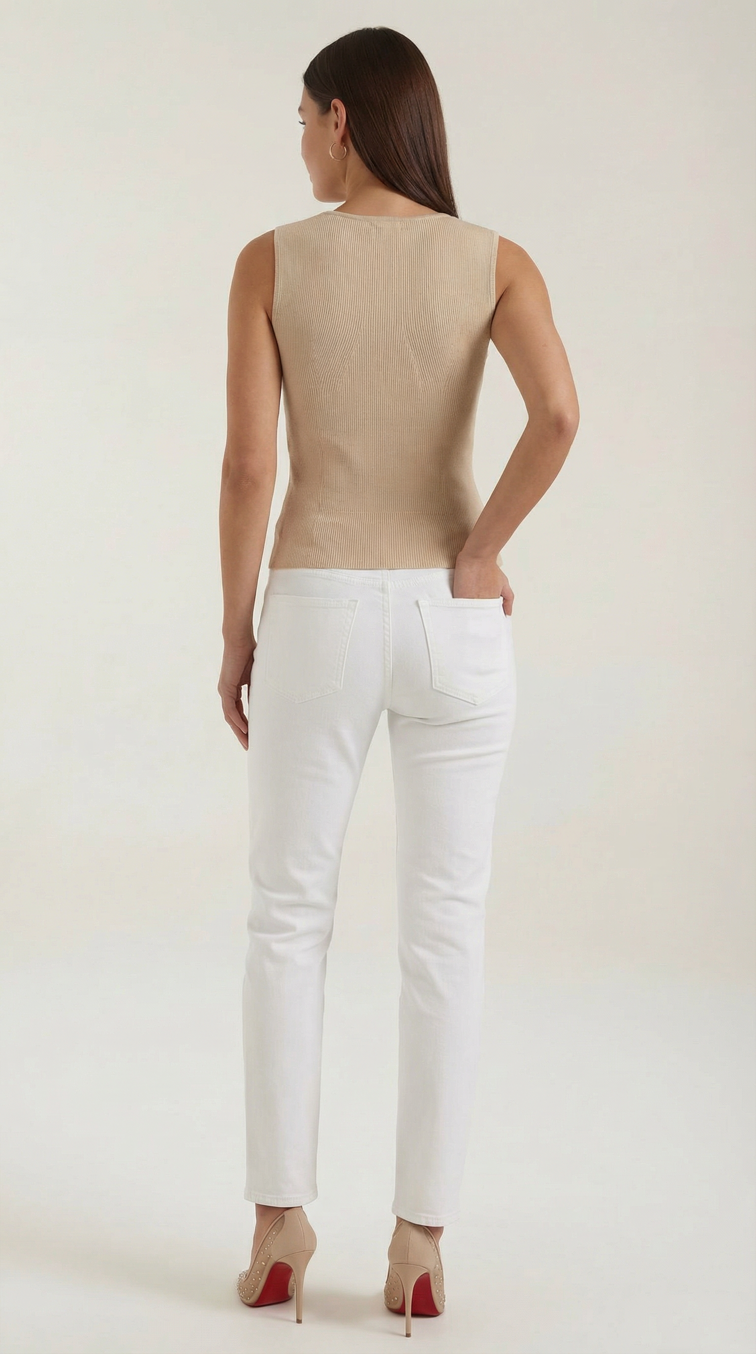 Ribbed Tank Top for Women - Lightweight Rain-Resistant Fabric - Casual Summer Wear - Available in Multiple Colors