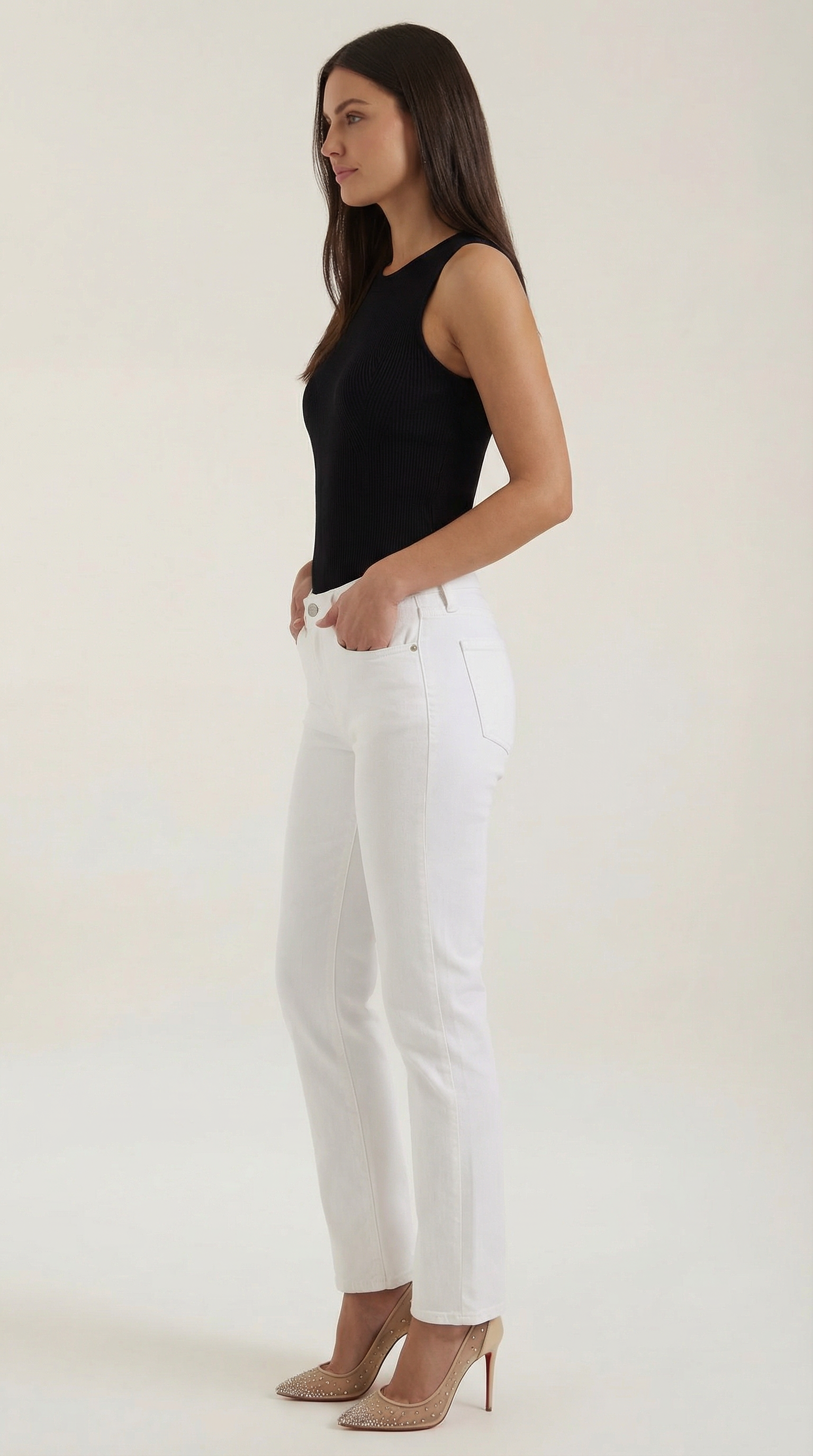 Ribbed Tank Top for Women - Lightweight Rain-Resistant Fabric - Casual Summer Wear - Available in Multiple Colors