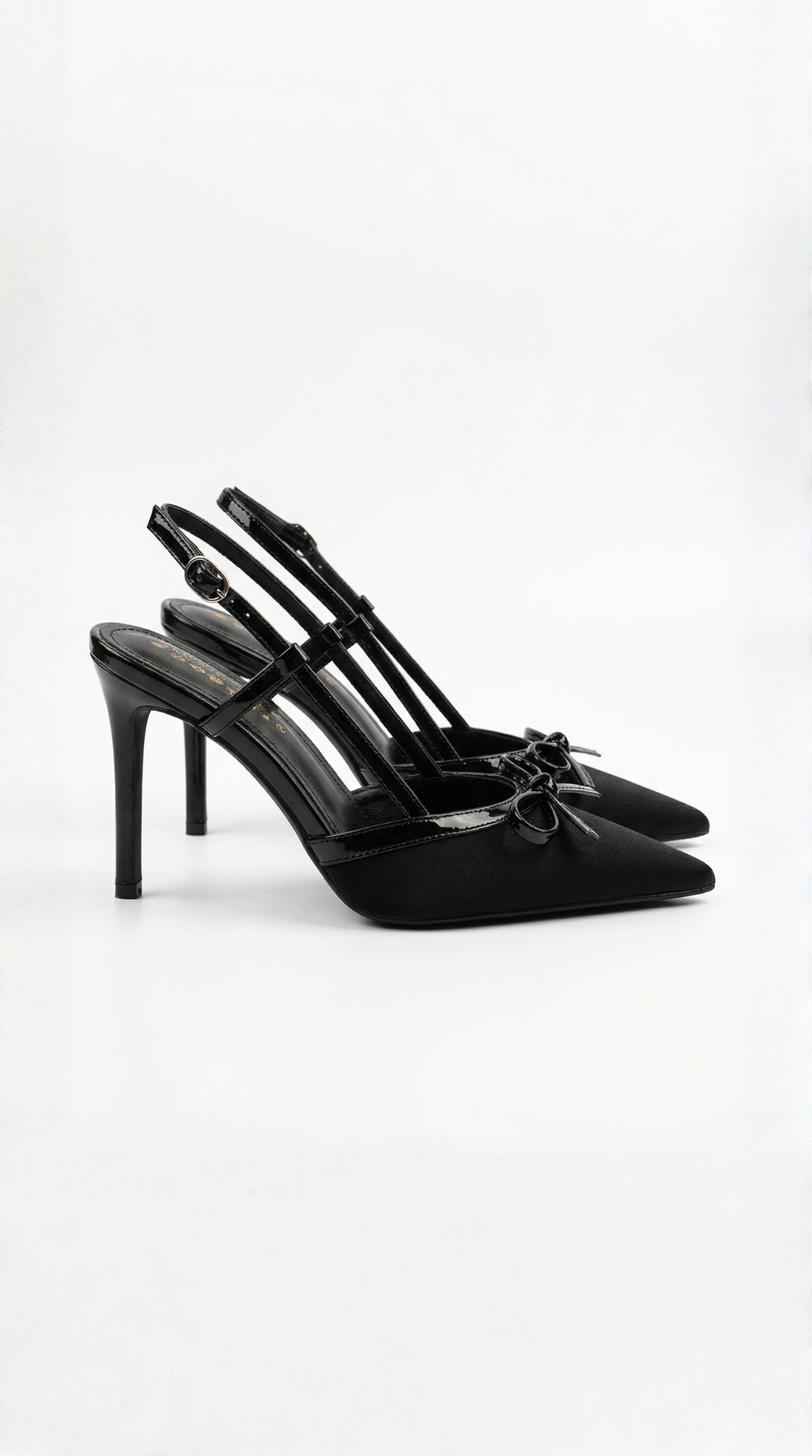 Satin Bow Pumps for Women - Elegant Evening Footwear - Stylish Dress Shoes