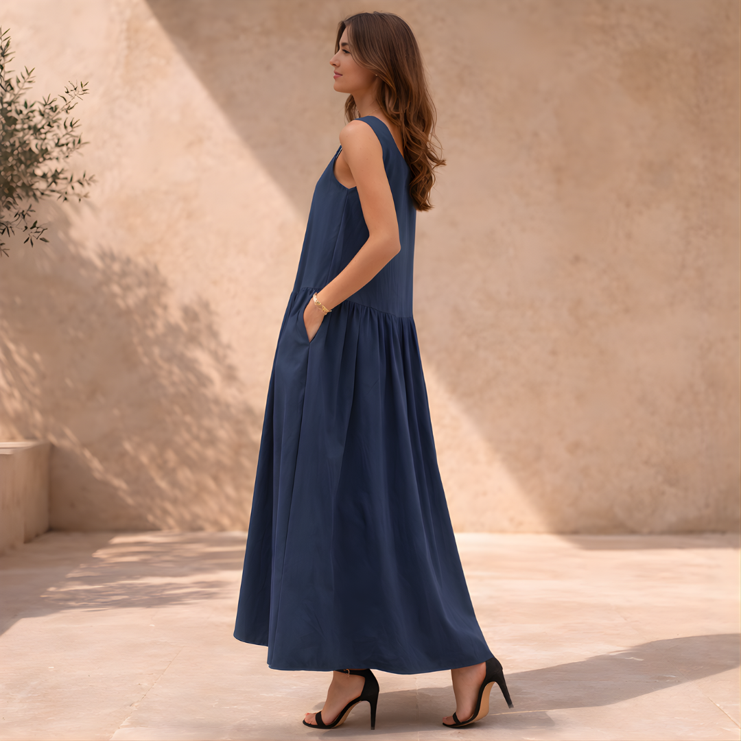 Sleeveless A-Line Maxi Dress for Women