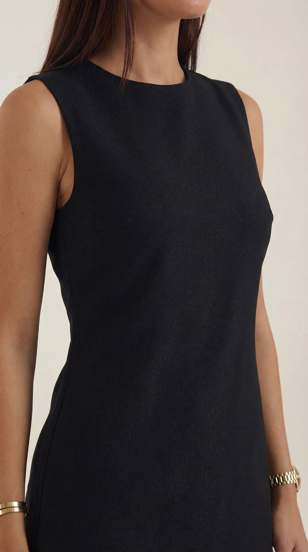 Sleeveless A-Line Mini Dress in Lightweight Fabric for Casual Wear and Summer Events