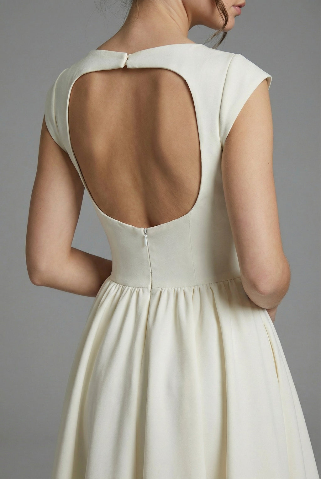 Sleeveless High Waist Midi Dress for Women - Elegant Ascot Style