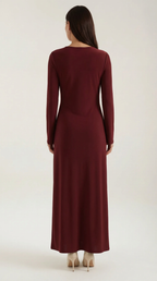 Soft Jersey Maxi Dress | Long Sleeve | Casual & Formal Wear | Comfortable and Versatile for Any Occasion