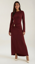 Soft Jersey Maxi Dress | Long Sleeve | Casual & Formal Wear | Comfortable and Versatile for Any Occasion