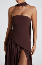 Strapless Maxi Dress in Lightweight Fabric for Summer Events and Casual Outings