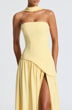 Strapless Maxi Dress in Lightweight Fabric for Summer Events and Casual Outings