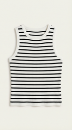 Striped Cotton Tank Top for Women - Casual Sleeveless Summer Wear - Lightweight and Breathable Design
