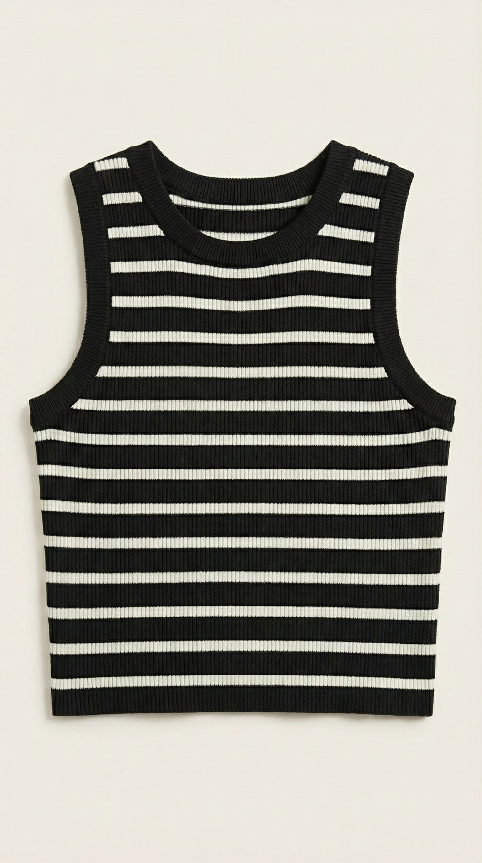 Striped Cotton Tank Top for Women - Casual Sleeveless Summer Wear - Lightweight and Breathable Design
