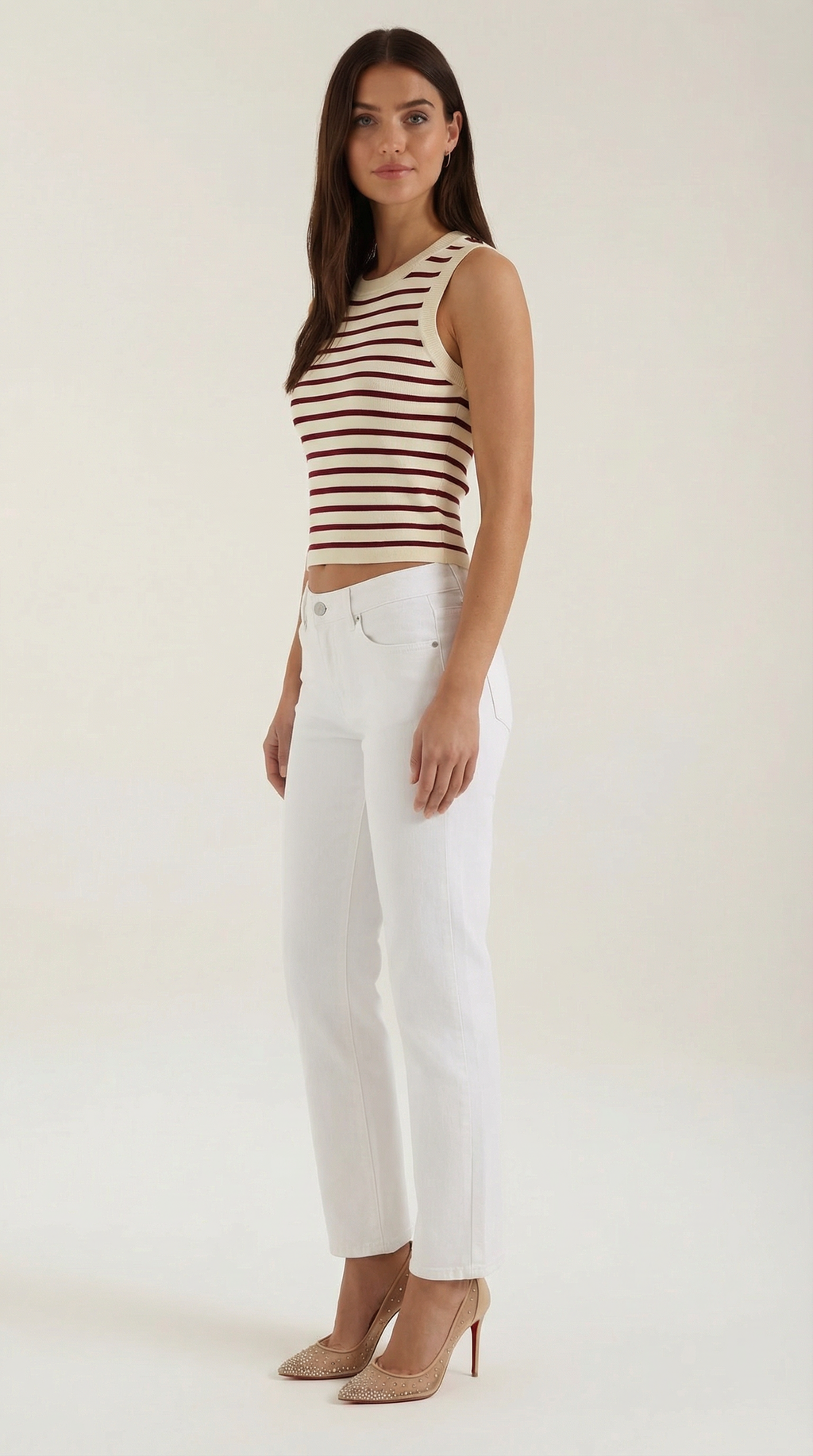 Striped Cotton Tank Top for Women - Casual Sleeveless Summer Wear - Lightweight and Breathable Design