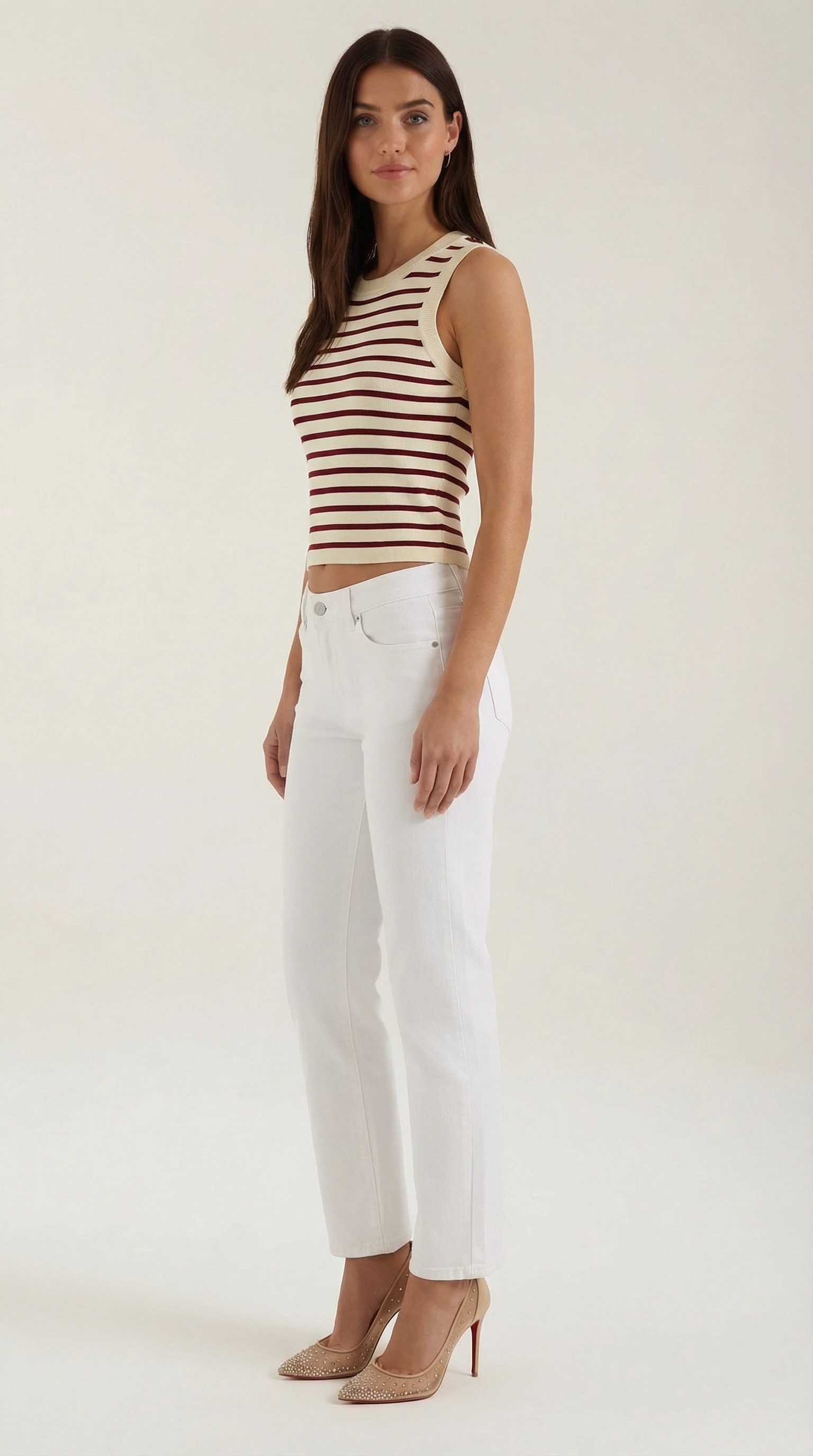 Striped Cotton Tank Top for Women - Casual Sleeveless Summer Wear - Lightweight and Breathable Design