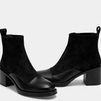 Suede Ankle Boots for Women - Classy Block Heel Design for Casual or Dressy Occasions