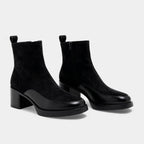 Suede Ankle Boots for Women - Classy Block Heel Design for Casual or Dressy Occasions