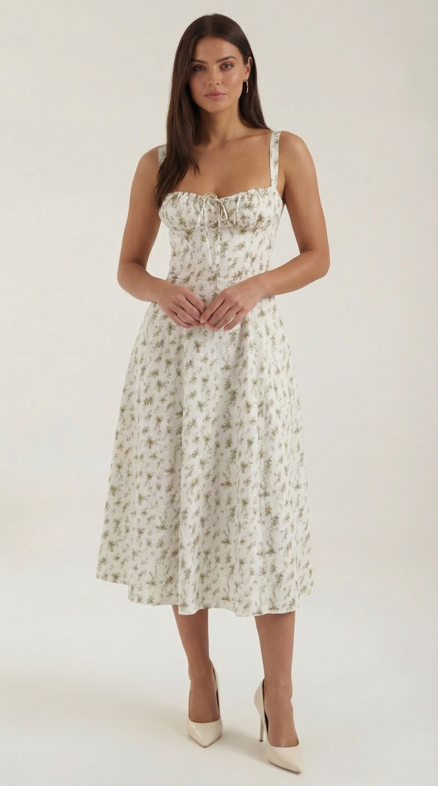 Summer Midi Dress for Women - Lightweight Cotton, Casual A-Line Design, Perfect for Outdoor Events and Warm Weather