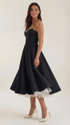 Tulle Midi Dress with Isolde Design for Elegant Events and Special Occasions