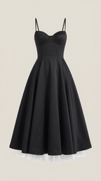 Tulle Midi Dress with Isolde Design for Elegant Events and Special Occasions