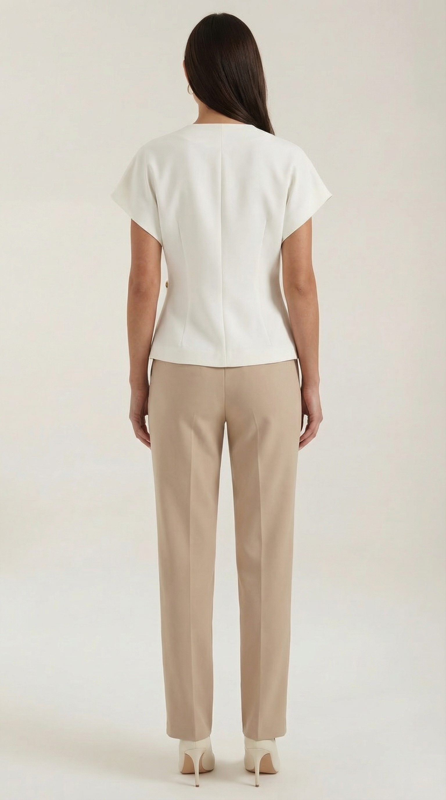 V-Neck Blouse for Women - Lightweight Fabric - Casual or Office Wear - Available in Multiple Colors