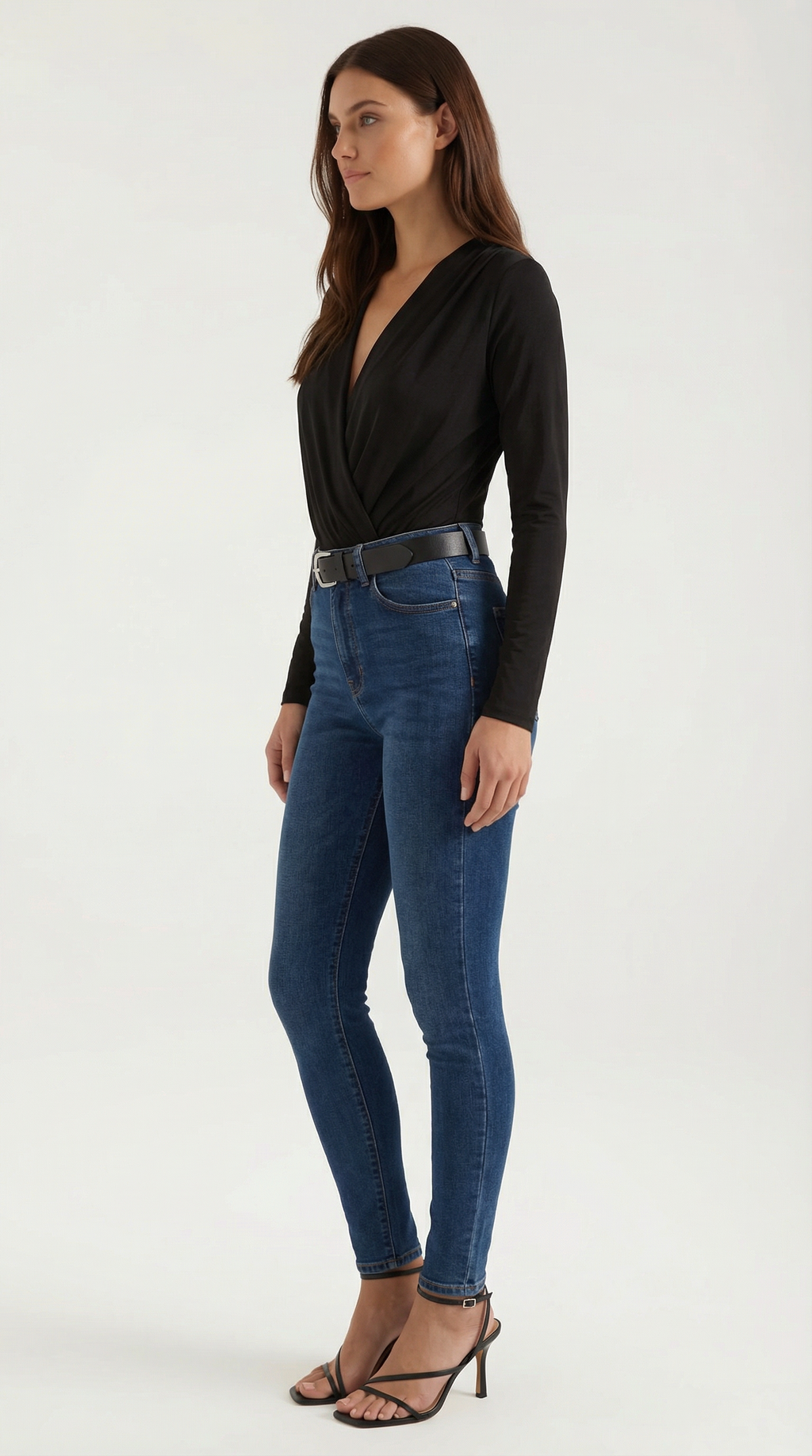 V-Neck Body Blouse for Women - Lightweight Fabric, Casual Style, Perfect for Everyday Wear