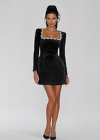 Velvet Bodycon Dress for Women - Elegant Evening Wear in Rich Fabric