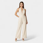 Wide-Leg Jumpsuit for Women - Elegant Evening Wear - Comfortable Fabric - Perfect for Formal Events