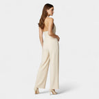 Wide-Leg Jumpsuit for Women - Elegant Evening Wear - Comfortable Fabric - Perfect for Formal Events